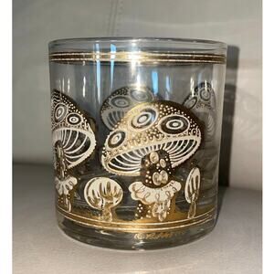 Vintage Culver Ltd. 22K Gold Mushroom Lowball Glass – Mid Century Modern Barware
